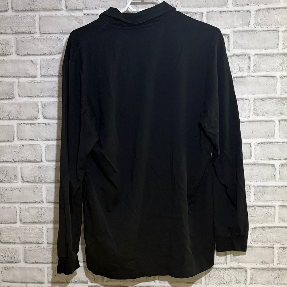 Lincs DC & Co Black 1/4 zipped Sueded Cotton pullover sweater, large - Picture 9 of 9